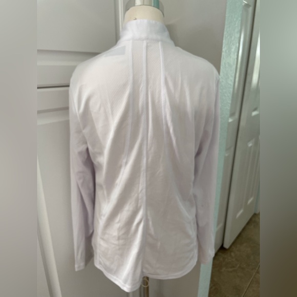 PGA Tour Ladies White 1/4 Zip Pullover, L - Picture 3 of 6